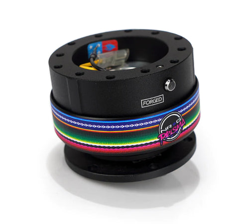 NRG Gen 2 Black Body w/ Mexicali Ring Steering Wheel Quick Release Hub Kit - Universal Fitment