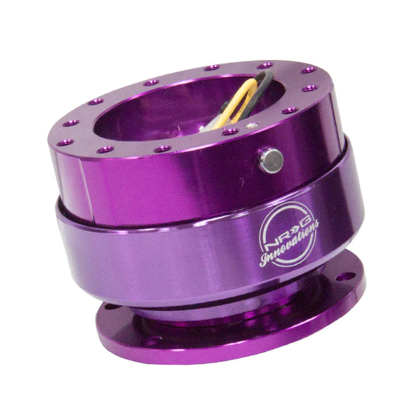 NRG Gen 2 Purple Body w/ Purple Ring Steering Wheel Quick Release Hub Kit - Universal Fitment