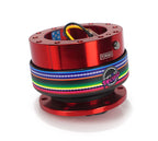NRG Gen 2 Red Body w/ Mexicali Ring Steering Wheel Quick Release Hub Kit - Universal Fitment
