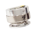 NRG Gen 2 Shiny Silver Body w/ Brushed Ring Steering Wheel Quick Release Hub Kit - Universal Fitment