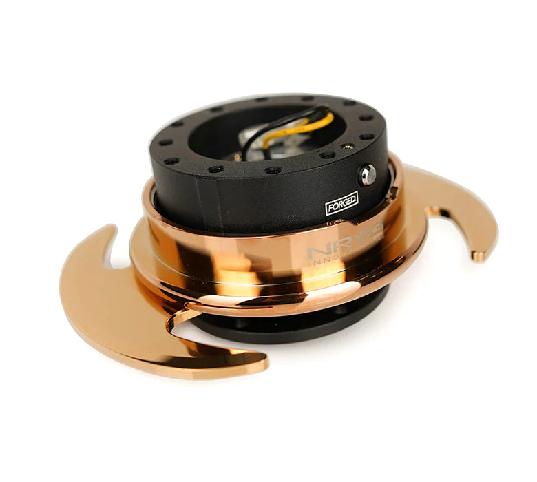 NRG Gen 3.0 Steering Wheel Quick Release Hub Kit - Black Chrome Rose Gold