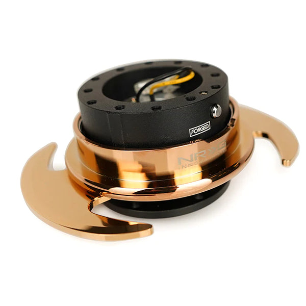 NRG Gen 3.0 Steering Wheel Quick Release Hub Kit - Black Chrome Rose Gold