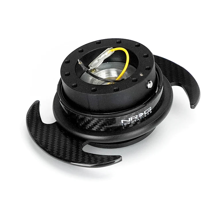 NRG Gen 3.0 Steering Wheel Quick Release Hub Kit - Black Carbon Trim
