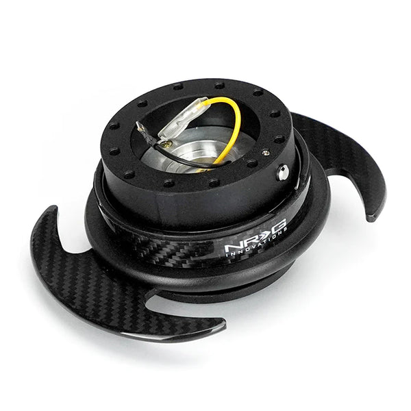 NRG Gen 3.0 Steering Wheel Quick Release Hub Kit - Black Carbon Trim