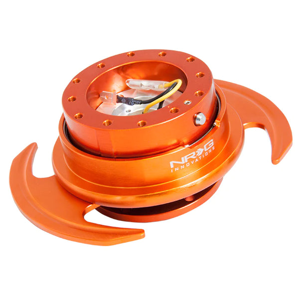 NRG Gen 3.0 Steering Wheel Quick Release Hub Kit - Orange