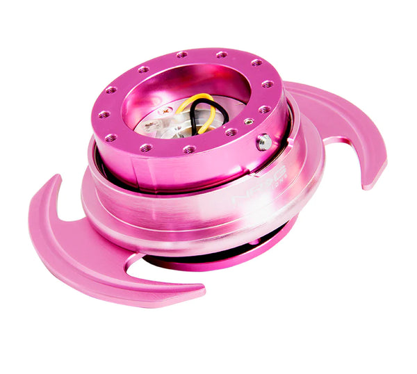 NRG Gen 3.0 Steering Wheel Quick Release Hub Kit - Pink