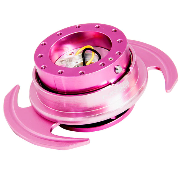 NRG Gen 3.0 Steering Wheel Quick Release Hub Kit - Pink
