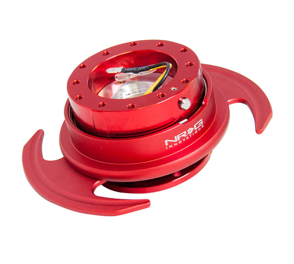 NRG Gen 3.0 Steering Wheel Quick Release Hub Kit - Red