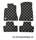 Phase 2 Motortrend (P2M) Checkered Carpet Race Floor Mats - Lexus IS250 IS350 (2006-2013)