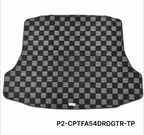 Phase 2 Motortrend (P2M) Checkered Carpet Trunk Mat - Honda Civic Sedan FA5 (2006-2011)