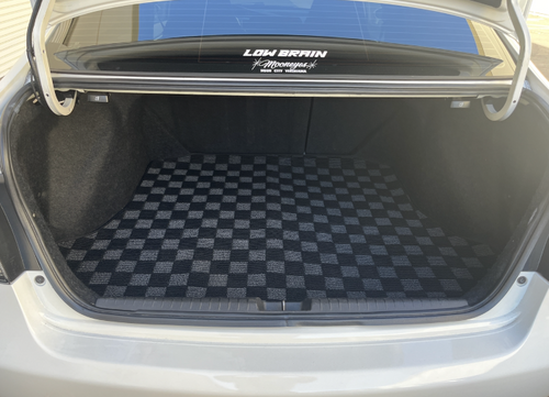 Phase 2 Motortrend (P2M) Checkered Carpet Trunk Mat - Honda Civic Sedan FA5 (2006-2011)