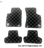 Phase 2 Motortrend (P2M) Checkered Carpet Race Floor Mats - Audi TT (1998-2006)