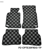 Phase 2 Motortrend (P2M) Checkered Carpet Race Floor Mats - BMW 5-Series Sedan E39 & M5 (1995-2004)