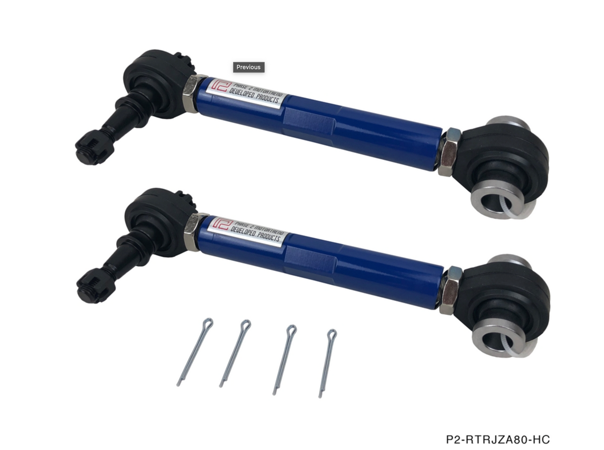 P2M Adjustable Rear Toe Rods - Toyota Supra JZA80 MK4 (1993-1998) - P2-RTRJZA80-HC