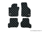 Phase 2 Motortrend (P2M) Checkered Carpet Race Floor Mats Front & Rear - Volkswagen MK3 Scirocco (3 DOOR HATCH) 2009-17