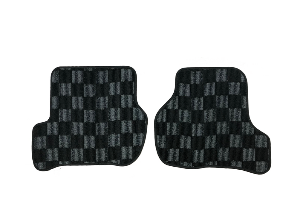 Phase 2 Motortrend (P2M) Checkered Carpet Race Floor Mats Front & Rear - Volkswagen MK3 Scirocco (3 DOOR HATCH) 2009-17