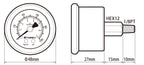 TOMEI Adjustable Fuel Pressure Regulator FPR Gauge ONLY - Universal