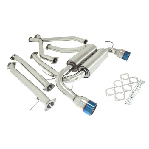 Manzo Stainless Steel Catback Exhaust System w/ Burnt Tips - Nissan Z34 370z