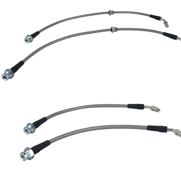Phase 2 Motortrend (P2M) Stainless Steel Braided F&R Z32 Conversion Brake Lines - Nissan 240sx (1989-1998)