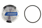 Rays Gram Lights 57CR / 57DR Center Cap - Blue / Chrome - Set of 4