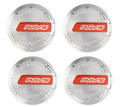 Rays Gram Lights 57CR / 57DR Center Cap - Red / Silver - Set of 4