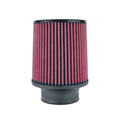 Injen Technology 8-Layer Oiled Cotton Gauze Air Filter - 3.50" Flange ID, 6" Base / 6.875" Media Height / 5" Top *NOTE: Due to the redesign of the current Inertia top, ALL FILTERS WILL INCLUDE A CLOSED, FLAT TOP TILL FURTHER NOTICE