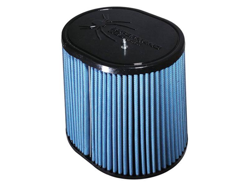 Injen Technology SuperNano-Web Air Filter - 5" Flange ID, Oval Base / 8.0" Media Height / Oval Top / Filter Monitor Nipple