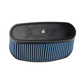 Injen Technology SuperNano-Web Air Filter - 8.725" x 3.940" Oval ID / 10.375" x 5.590" Oval Base / 4.75" Media HT / 7.910" x 3.125" Oval Top/ Filter Monitor Nipple