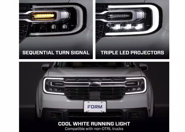 Form Lighting Sequential LED Projector Headlights - Ford Maverick (2022-2024)