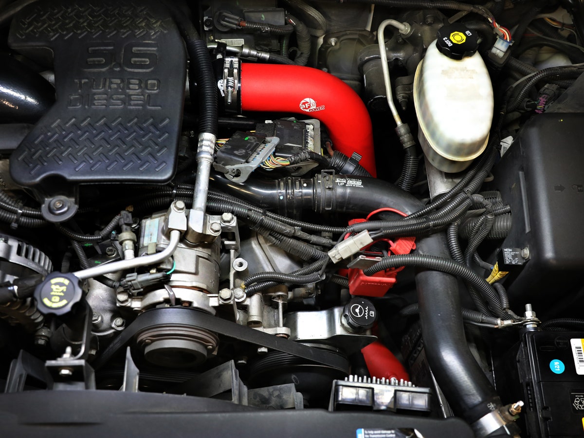 aFe 46-20054-R BladeRunner Aluminum Hot and Cold Charge Pipe Kit Red - view 3