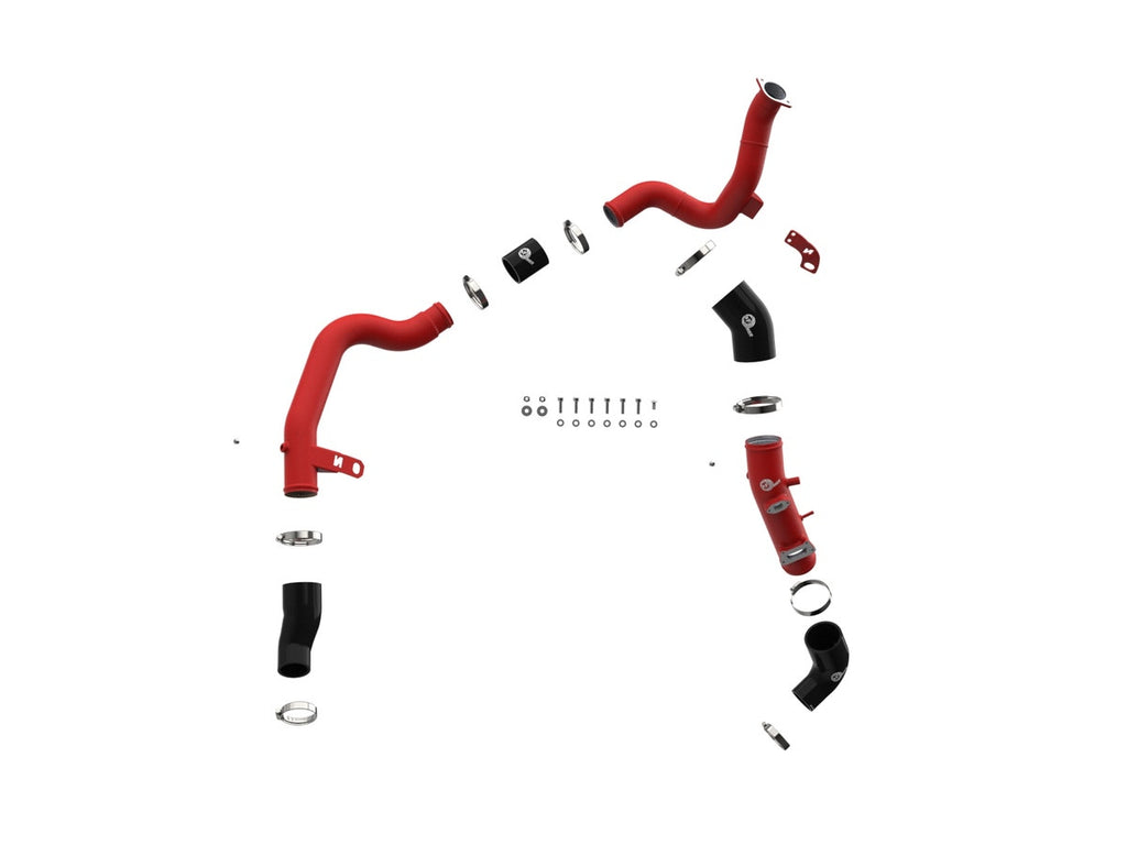 aFe 46-20764-R BladeRunner Aluminum Hot and Cold Charge Pipe Kit Red - view 4