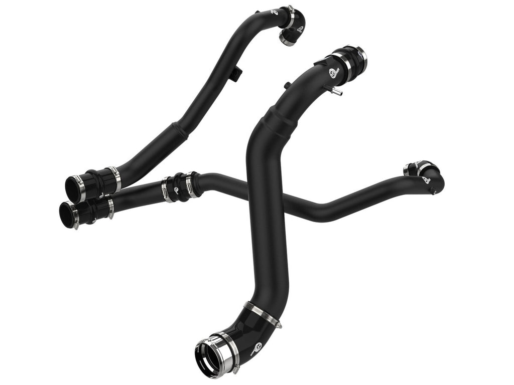 aFe 46-20784-B BladeRunner Aluminum Hot and Cold Charge Pipe Kit Black - view 1