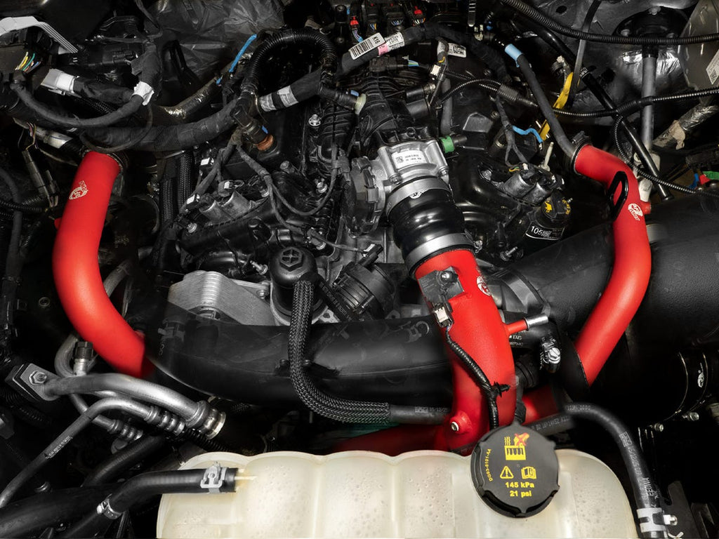 aFe 46-20784-R BladeRunner Aluminum Hot and Cold Charge Pipe Kit Red - view 2