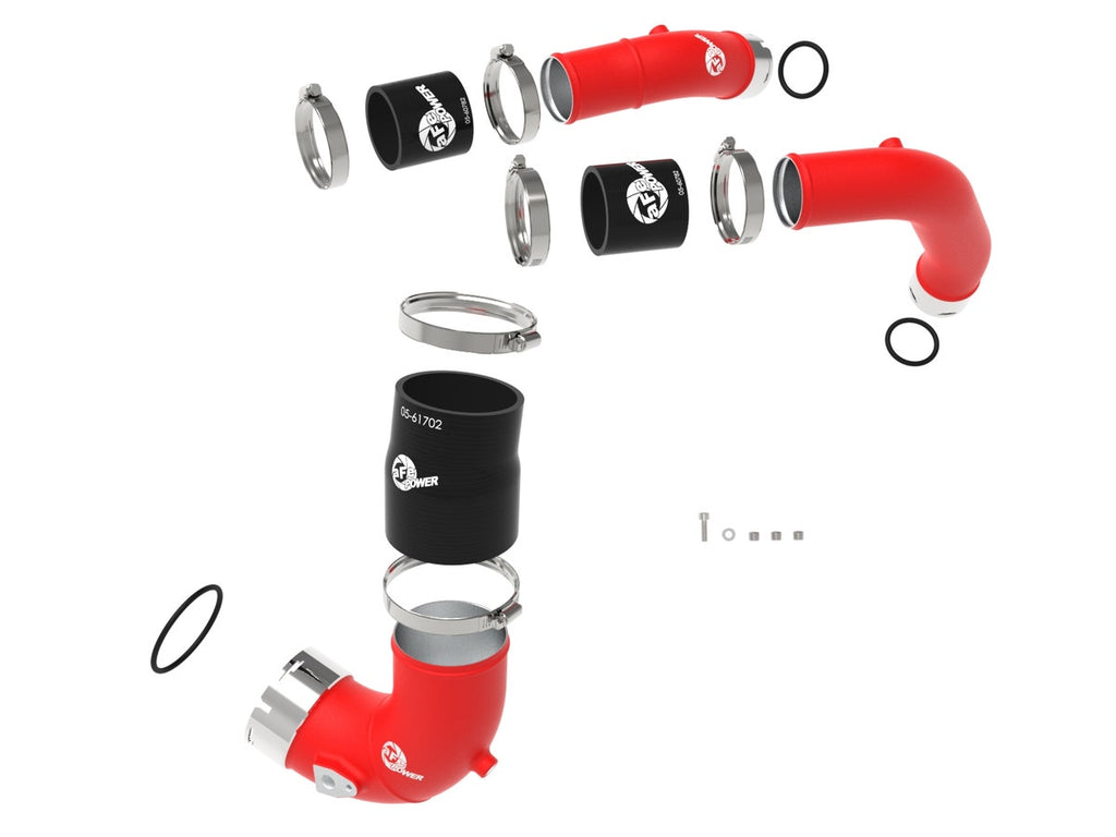 aFe 46-20794-R BladeRunner Aluminum Hot and Cold Charge Pipe Kit Red - view 4