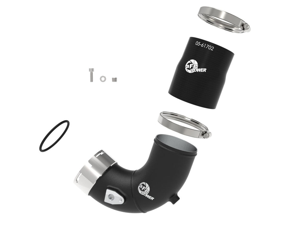 aFe 46-20799-B BladeRunner 3-1/2 IN Aluminum Cold Charge Pipe Kit Black - view 3
