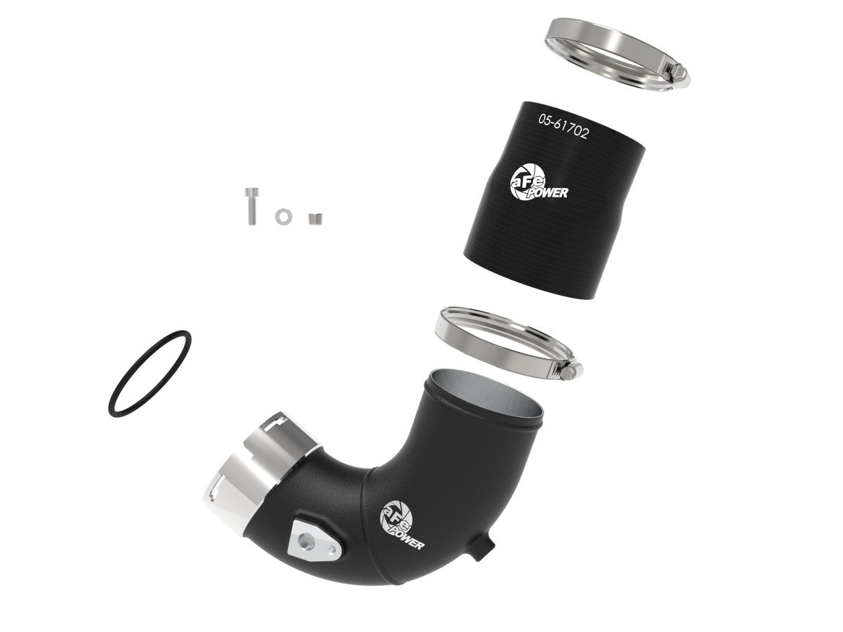 aFe 46-20799-B BladeRunner 3-1/2 IN Aluminum Cold Charge Pipe Kit Black - view 3