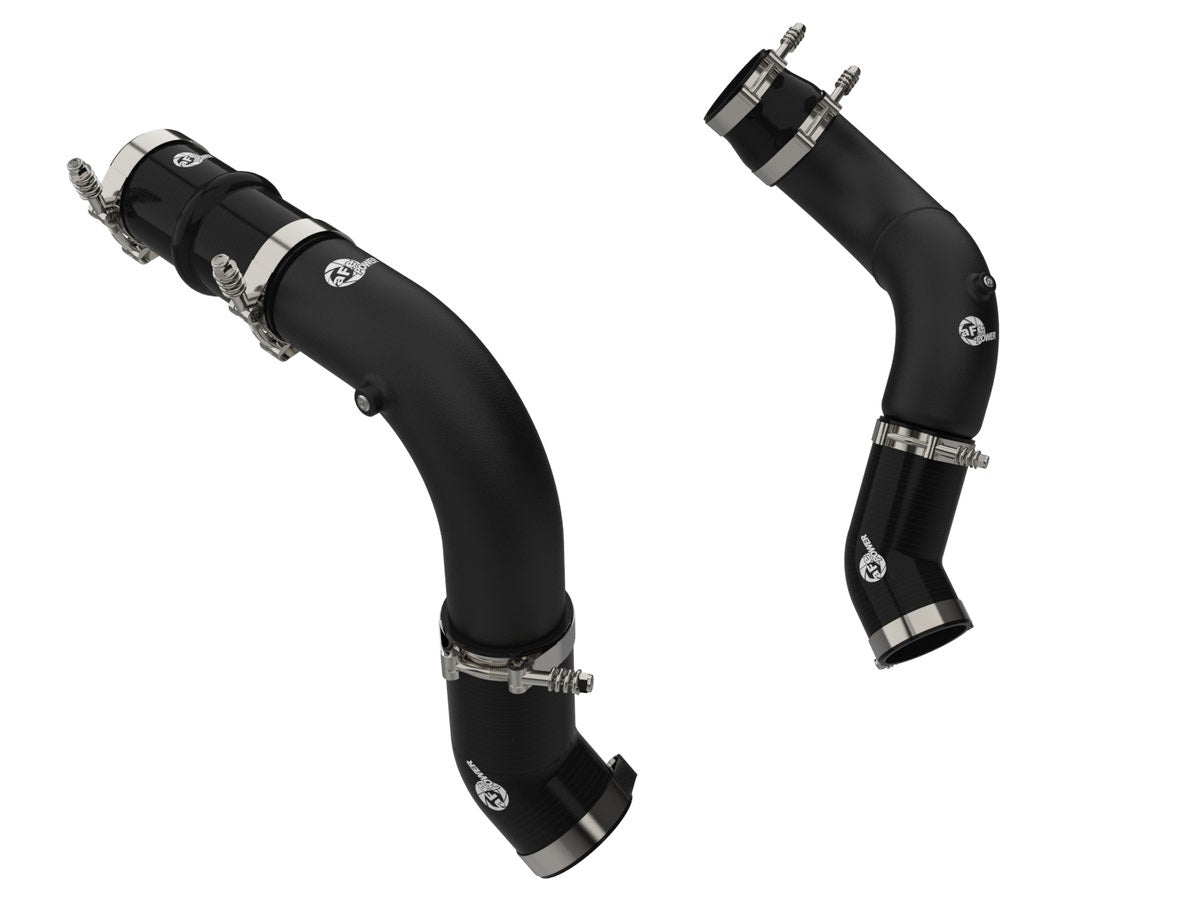 aFe 46-20814-B BladeRunner Aluminum Hot and Cold Charge Pipe Kit Black - view 1
