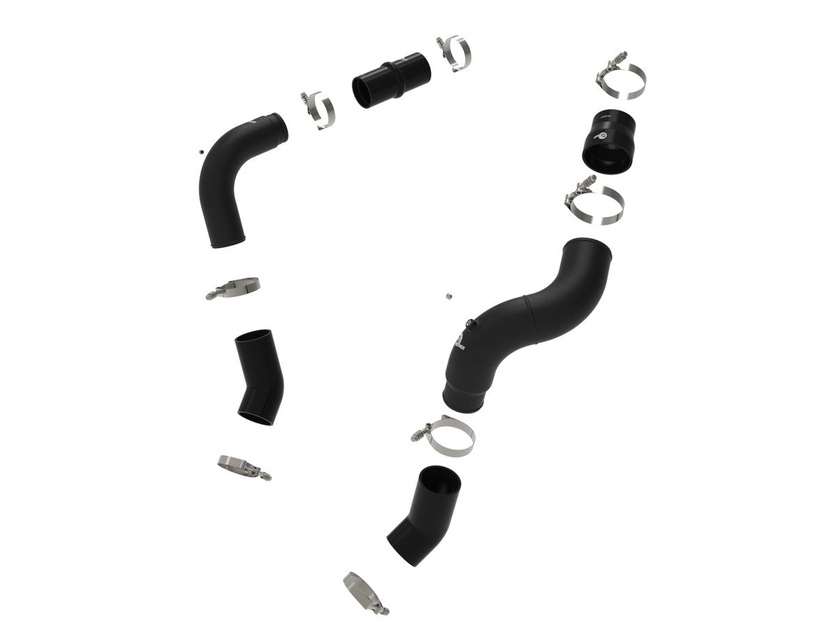 aFe 46-20814-B BladeRunner Aluminum Hot and Cold Charge Pipe Kit Black - view 2