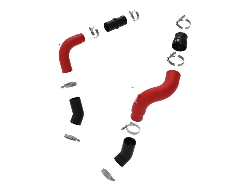 aFe 46-20814-R BladeRunner Aluminum Hot and Cold Charge Pipe Kit Red - view 2
