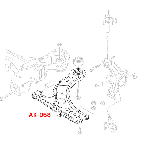 GodSpeed Project (GSP) Adjustable Front Lower Control Arms Set - Volkswagen Golf MK4 (1999.5-2005)