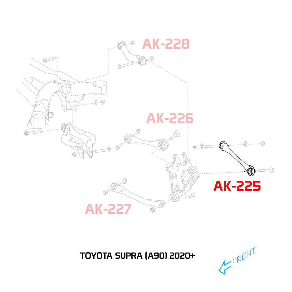 Godspeed Project Adjustable Rear Track Arms - Toyota Supra / GR Supra (A90/A91) 2020-2025 - AK-225-C