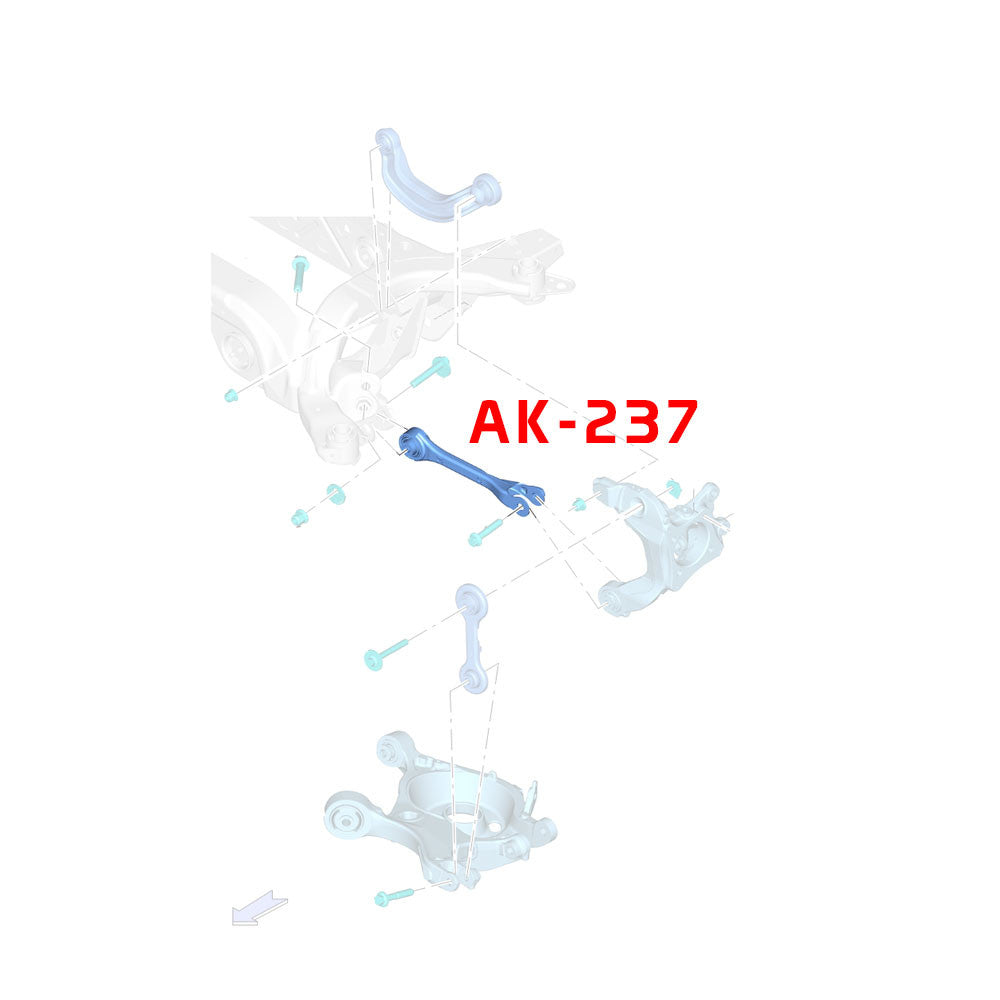 AK-237-D Godspeed Project rear toe arms for Lincoln MKX 2016-2020 - installation illustration