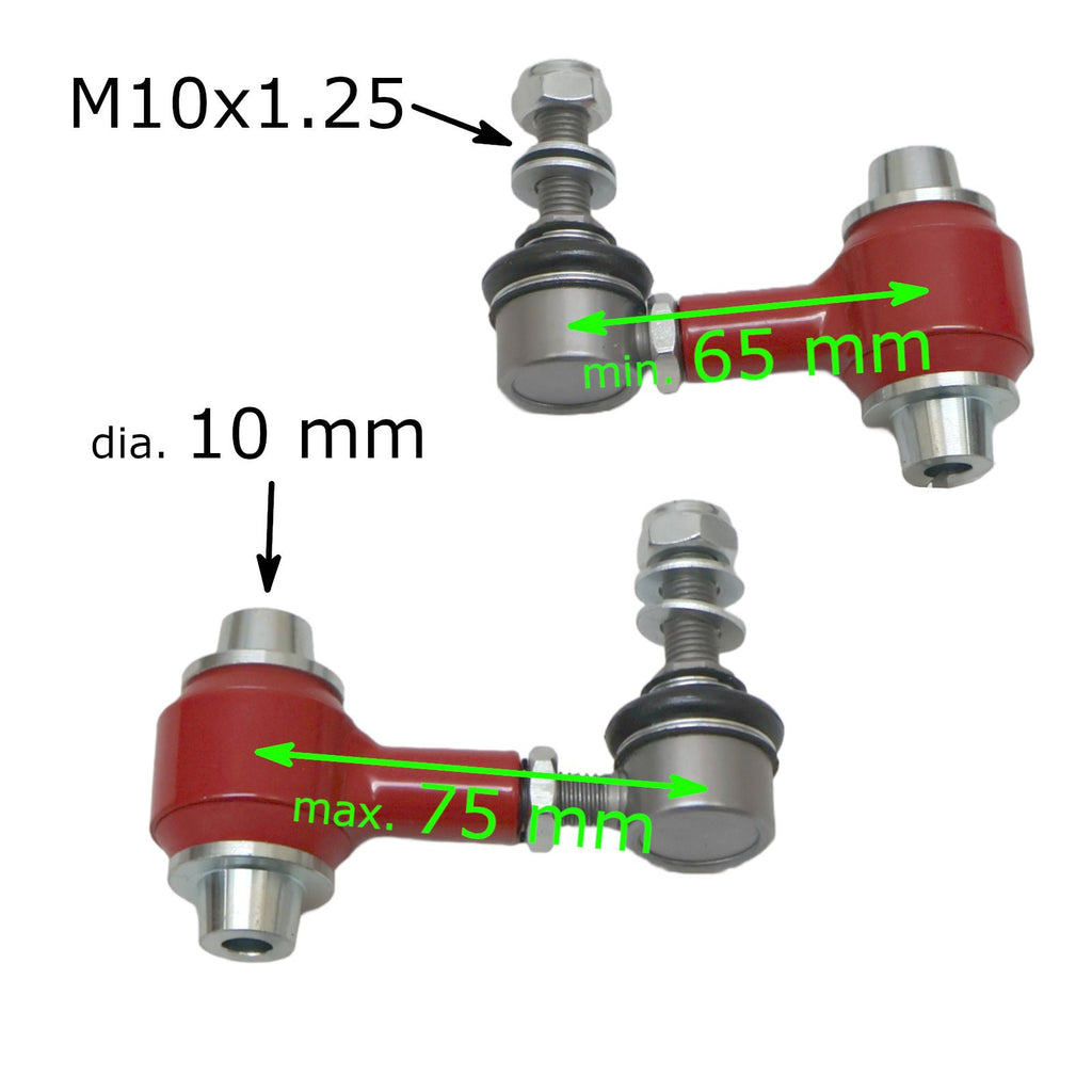 Godspeed Project AK-310-C rear adjustable sway bar end links for Volkswagen Golf / GTI / Golf R (MK7) 2015-2021, dimension diagram