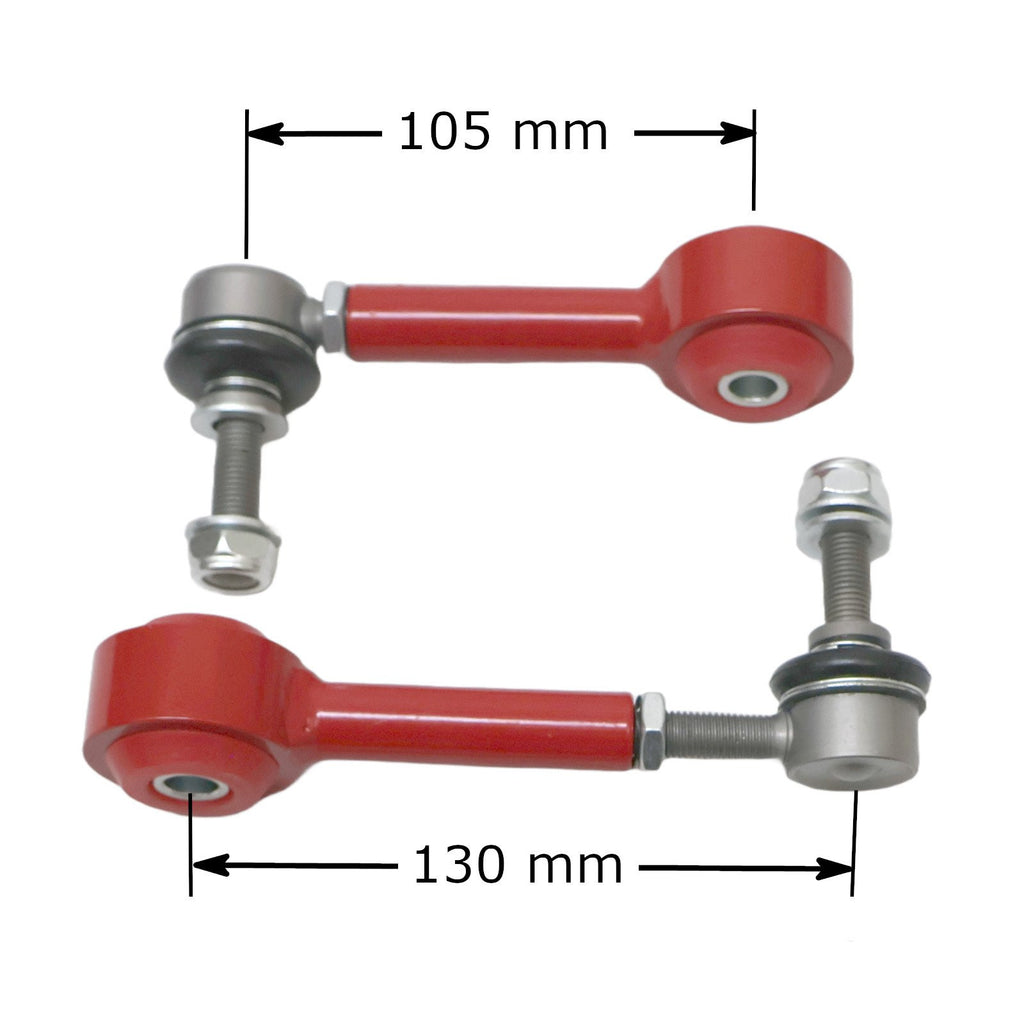 Godspeed Project AK-311-B front adjustable sway bar end links for Volkswagen Jetta (MK4) 1999-2005, dimension diagram