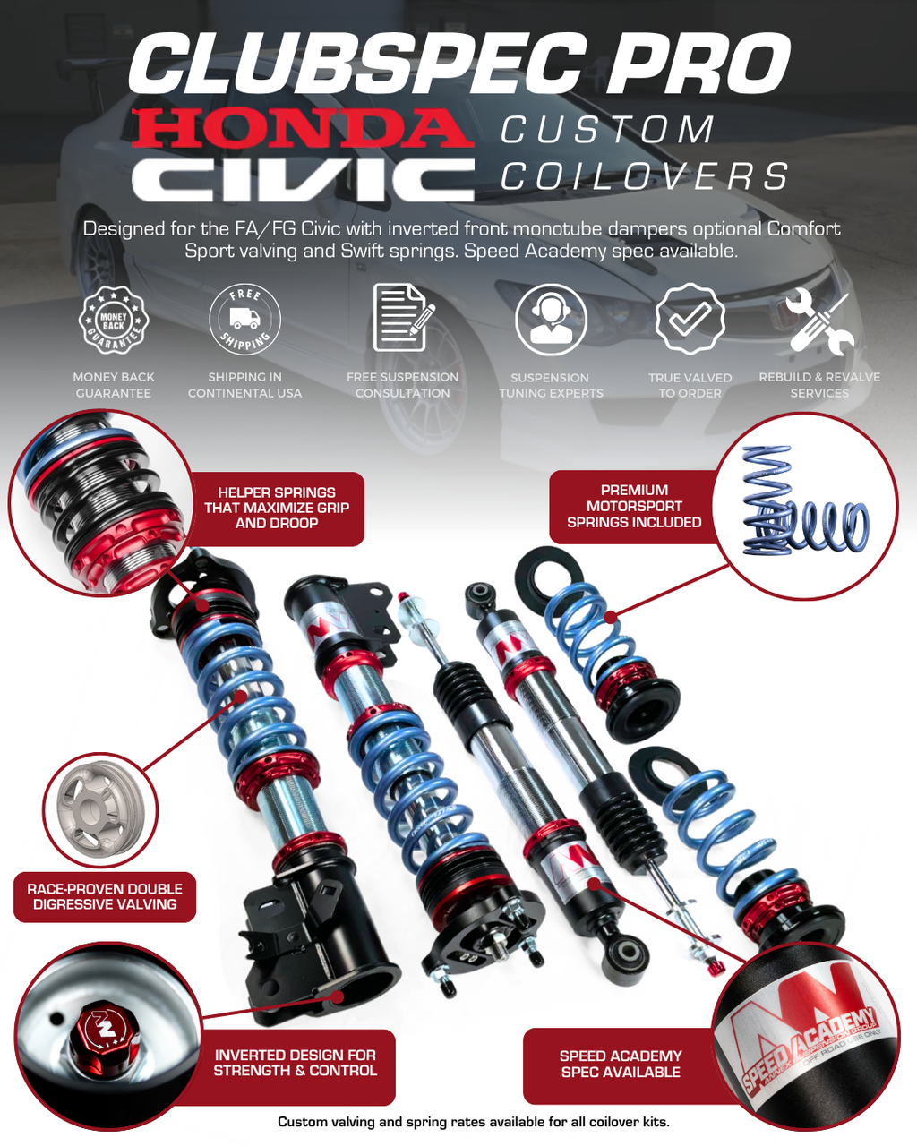 Annex Suspension ClubSpec Pro Coilovers - Honda Civic Type R FD2 (2007-2011)