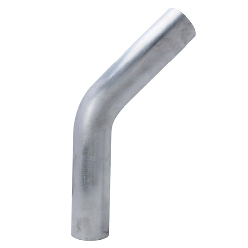 HPS 1 inch OD 45 Degree Bend 6061 Aluminum Elbow 16 Gauge w/ 1 1/2 inch CLR