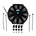 BLOX Racing Electric Slim Fan - 10" / 12" 120W - Straight Blade Black - BLOX Racing