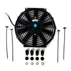 BLOX Racing Electric Slim Fan - 10" / 12" 120W - Straight Blade Black - BLOX Racing