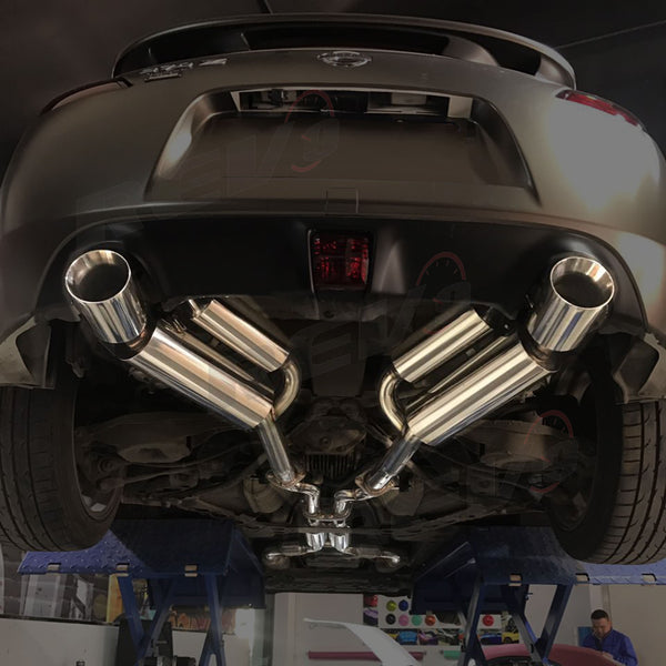 Rev9 Power Stainless Steel Dual Cat-Back Exhaust with Double Walled Muffler Tip - Nissan Z34 370Z (2009-2022)