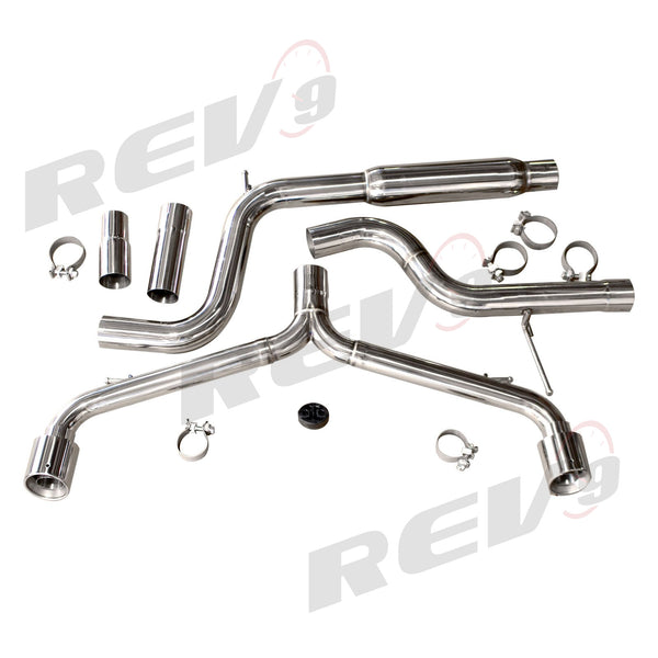 Rev9 Power Cat-Back Straight Pipe Exhaust Kit - Volkswagen Golf GTI MK8 2.0L Turbocharged (2022+)